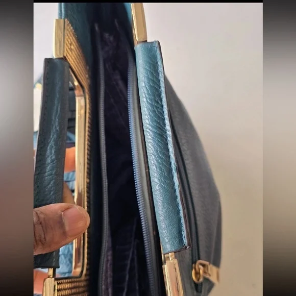 Le Miel Fringe Crossbody Bag Blue Women Cluch Detachable Strap Western 90s New - Picture 12 of 16